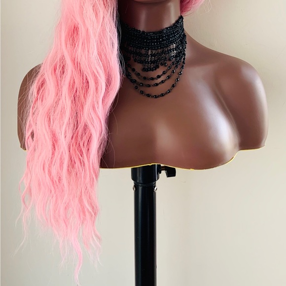 Pretty in Pink “Put On & Go” Synthetic Wig with Bangs for Cosplay/Anime/Gaming… - Picture 7 of 13